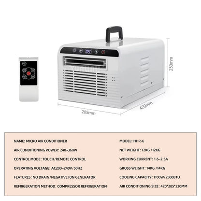 Pet Cooler Drainage-free Mobile Air Conditioner 2500BTU Portable Air Conditioner 2025 Summer