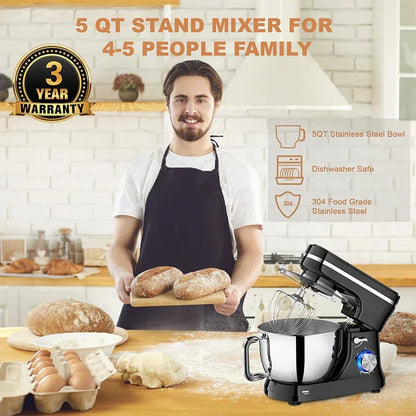 Powerful Stand Mixer Electric Blender Desktop Egg Whisk 1000w 8+P Speed Food Processor Multifunctional Kitchen Mixer with Bowl