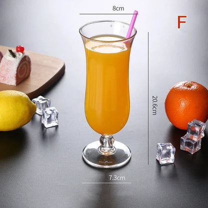 Acrylic Cocktail Cup Unbreakable Wine Glass Home Wedding Party Bar Goblet Red Juice Wine Drinking Glasses Bar Tools