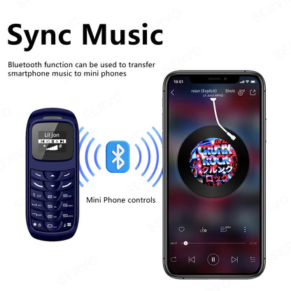 SERVO BM70 Mini Mobile Phone 2SIM Standby Bluetooth Dialer Call Recording Magic Voice MP3 Player Blacklist Small Cheap Cellphone