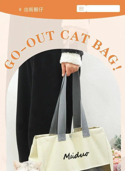 Pet carrying backpack breathable and lightweight diagonally spanning dog backpackcat bag outdoor handbag portablesingle shoulder