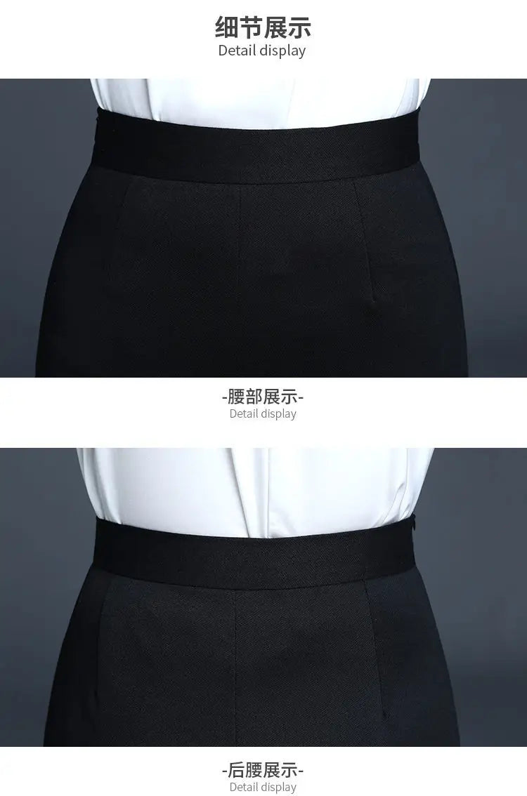 New Mermaid Hem Skirt Women Spring Autumn Mid Length High End Fashion Split Wrap Skirt