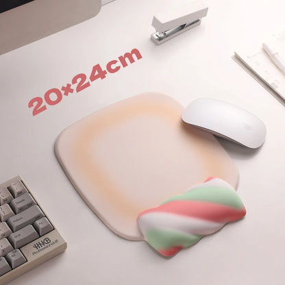 Mouse Wrist Rest Ergonomic Memory Foam Anti-Slip Rubber Base Keyboard Wrist Rest Support and Mouse Pad Wrist Rest for Computer