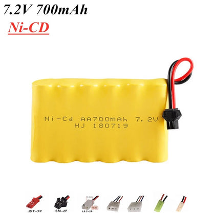 700mah 2.4V/3.6V/4.8V/6V/7.2V/8.4V Ni-CD AA Rechargeable Battery Pack For Remote Control Toys Electric Car Boat Parts SM-2P Plug