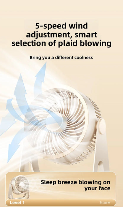 Cordless Electric Fan 3600mah Wireless Portable Air Circulator Fan Desktop Wall Ceiling Air Cooling Cooler Quiet Ventilator