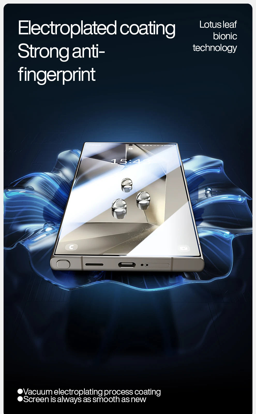 SmartDevil Tempered Glass for Samsung S24 Ultra S24 Screen Protector Full Screen Cover Privacy Anti-fingerprint