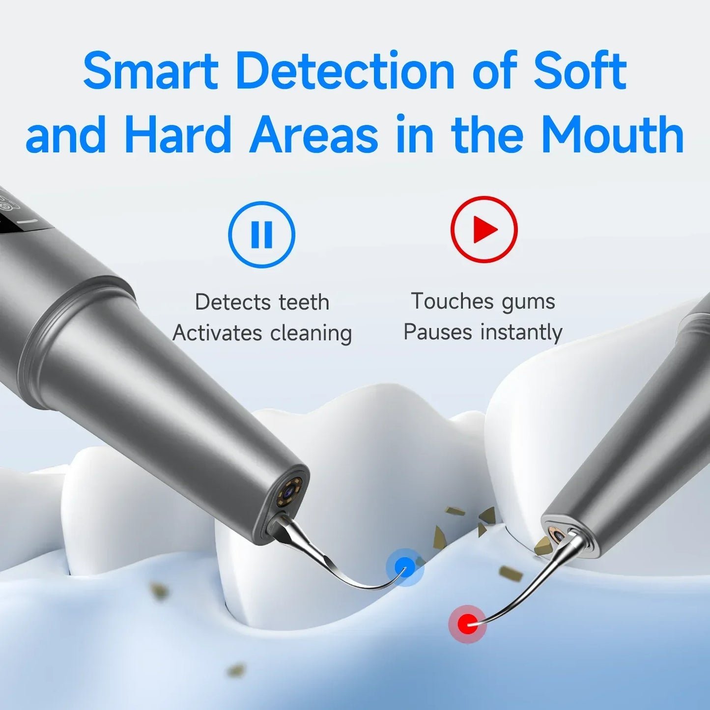 CURVY MOON Visible Electric Ultrasonic Tooth Cleaner with Camera Tartar Remover Tooth Stain Cleaning Tools Teeth Whitening Care