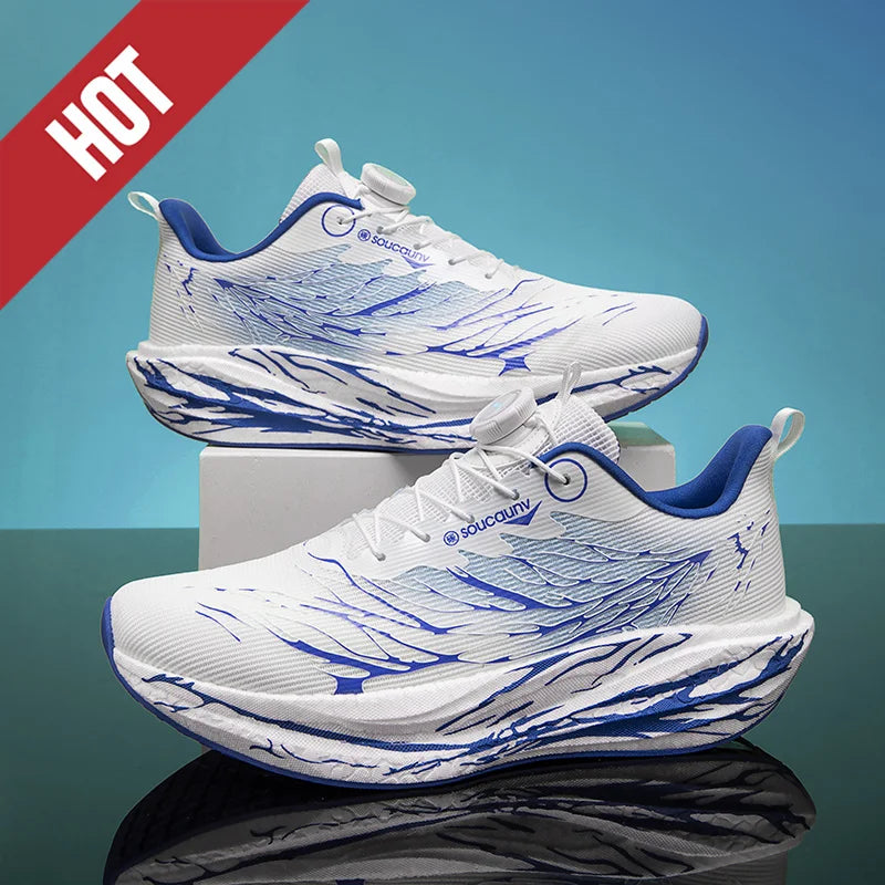 Fluorescence Running Shoes CarbonBoard Marathon Men Sports Casual Tenis Breathable Womens Comfortable Athletic Nonskid Sneakers