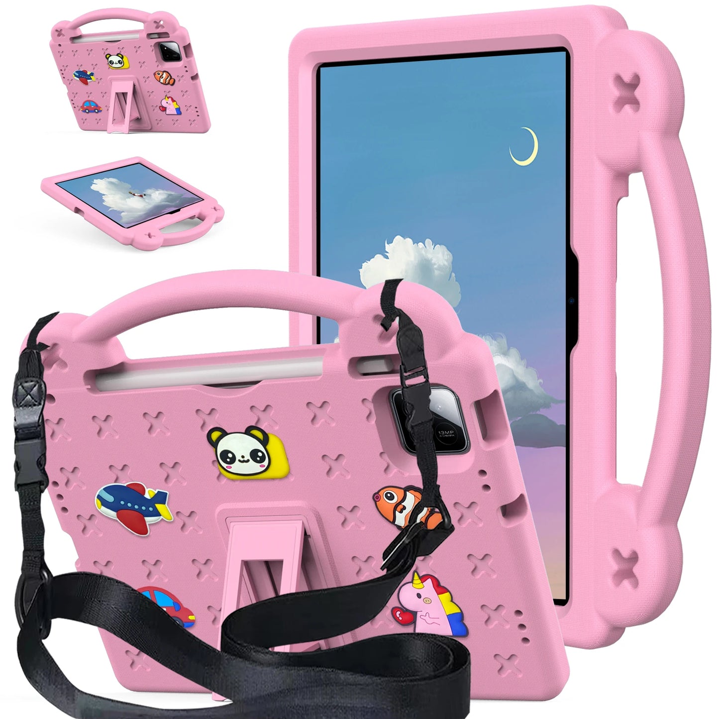 Cute Bear EVA Case For Official Xiaomi Pad 8 7 Pro 2025 11.2 Built-in Kickstand Kids Funda Cover Shockproof With Portable Holder
