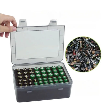 Battery Storage Organizer Holder Holds 54 AA AAA Batteries Battery Box Case Garage Container Home Drawer Organization Dispenser