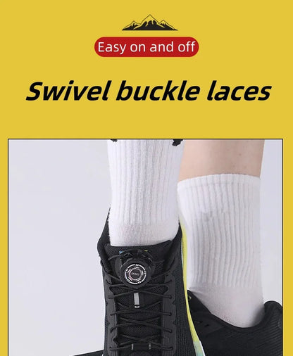 easy installation Automatic Shoelaces Without ties Black white Swivel Buckle Laces Thick Rope Sneakers Shoelace Shoe Accessories