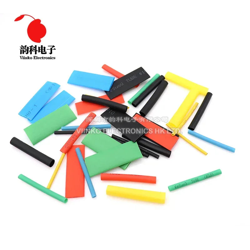 530pcs Polyolefin Shrinking Assorted Heat Shrink Tube Wire Cable Insulated Sleeving Tubing Set 2:1 Waterproof Pipe Sleeve Kit