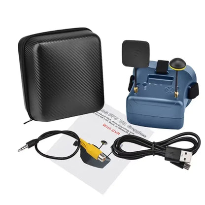 FPV 5.8G 4.3Inch 40CH FPV Goggles Support DVR Dual Antenna Built-in 2000mA Battery 480*320 LS008D Helmet For RC Racing Drone