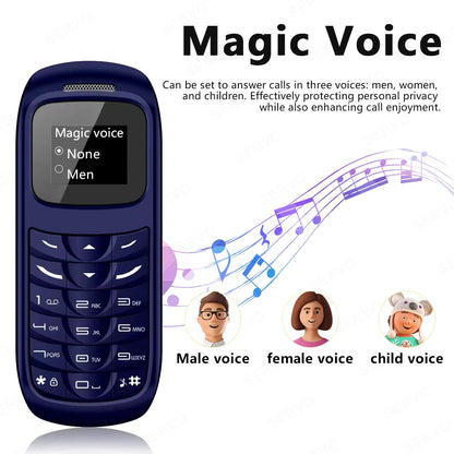 SERVO BM70 Mini Mobile Phone 2SIM Standby Bluetooth Dialer Call Recording Magic Voice MP3 Player Blacklist Small Cheap Cellphone