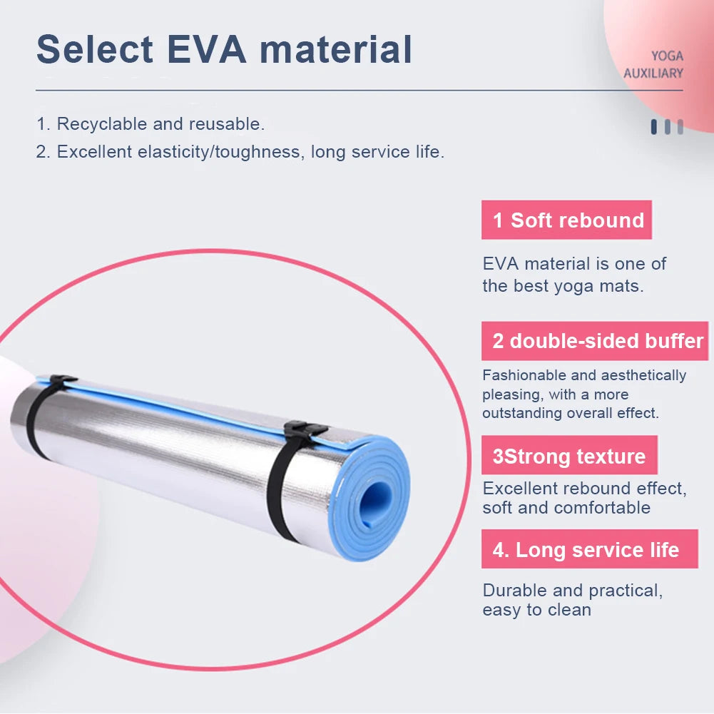 6-10mm Thick EVA Yoga Mat Moisture-proof Outdoor Non-Slip Durable Camping Picnic Mat Exercise Gym Fitness Workout Yoga Mat