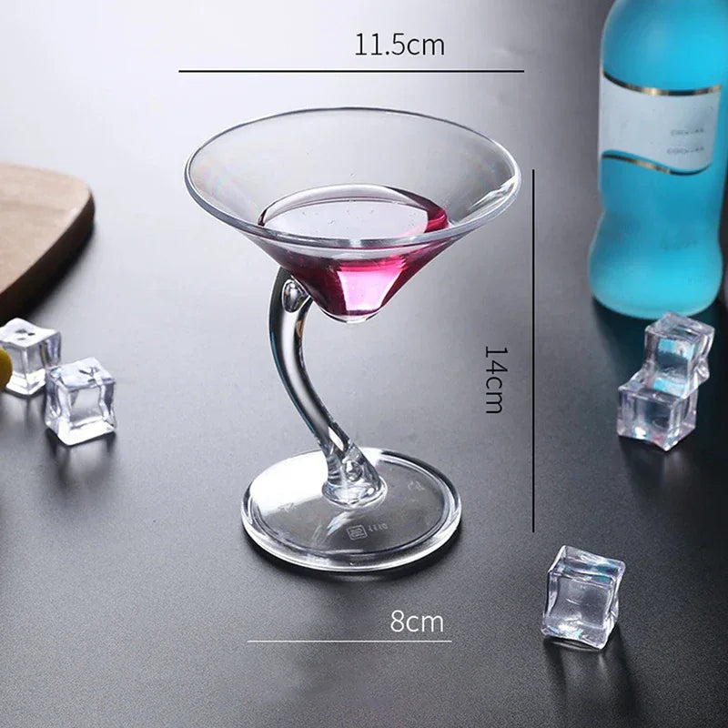 Acrylic Cocktail Cup Unbreakable Wine Glass Home Wedding Party Bar Goblet Red Juice Wine Drinking Glasses Bar Tools