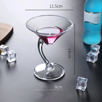 Acrylic Cocktail Cup Unbreakable Wine Glass Home Wedding Party Bar Goblet Red Juice Wine Drinking Glasses Bar Tools