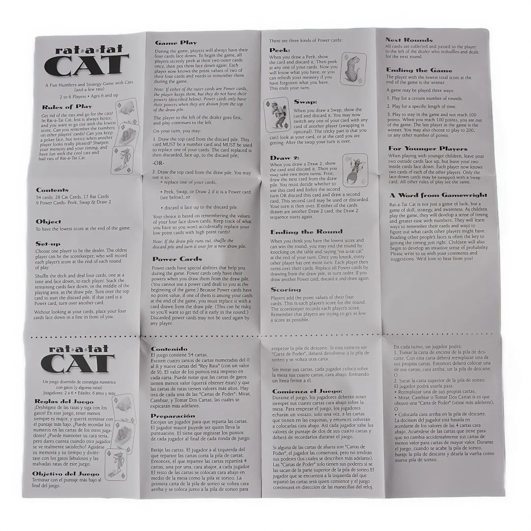 Rat-A-Tat Cat: a Playful Numbers Card Game (Cats, Rats & Fun!) Interesting Card Games, Board Games, Interactive Tabletop Games, with Instruction Manuals in English, French, and Spanish, Ideal Party Games, Suitable as Gifts, P