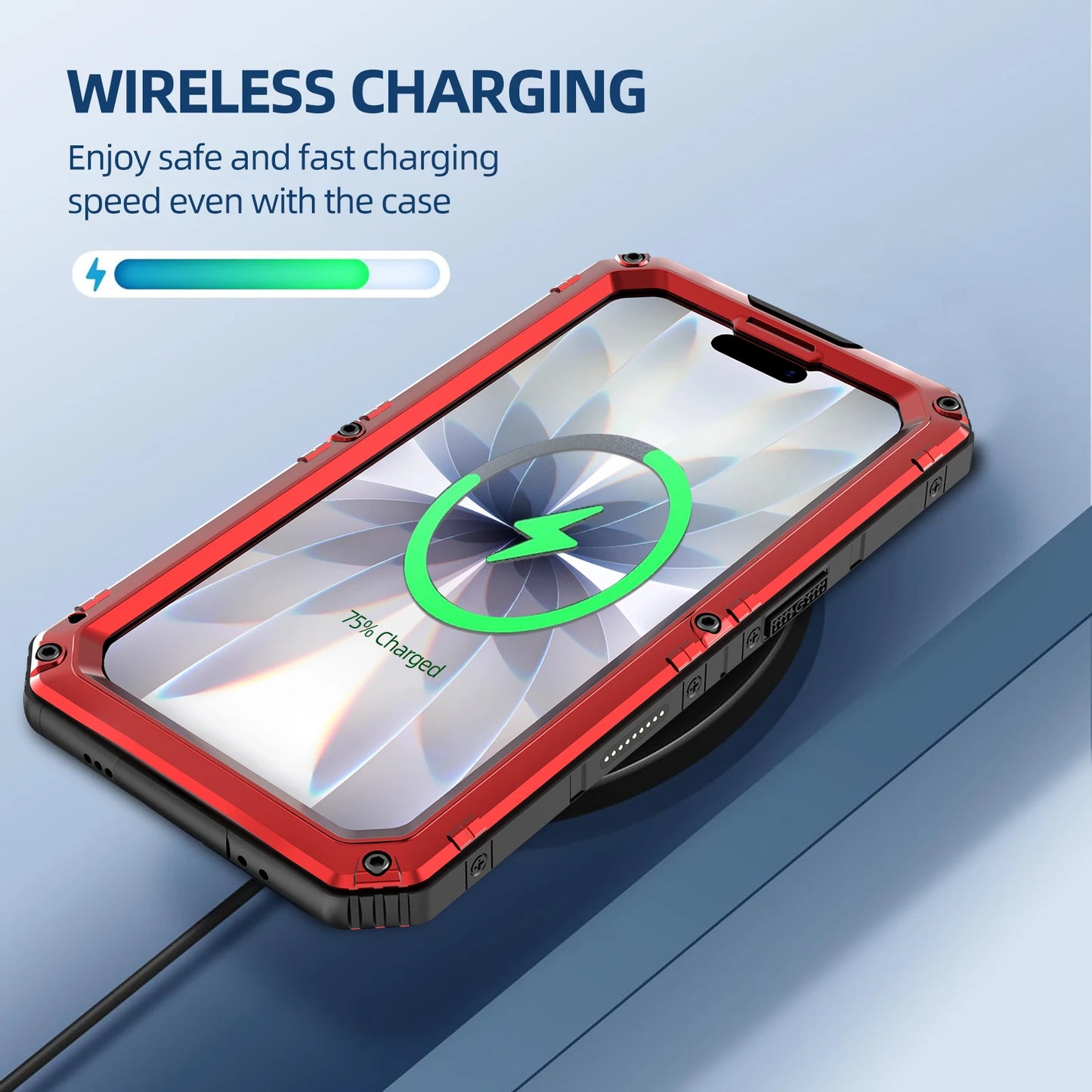 Case For iPhone Air 17 Pro Max 17Pro 17 IP68 Waterproof Metal Heavy Duty Shockproof Cover Glass Screen Protector