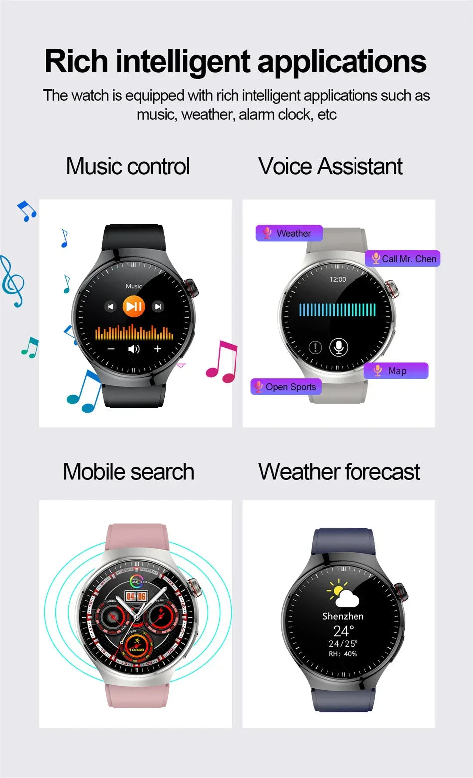 2026New For Man Smartwatches Outdoor Sport Smart Watch Men 1.43“ HD AMOLED Screen ECG physical examination BT5.0 Call smartwatc