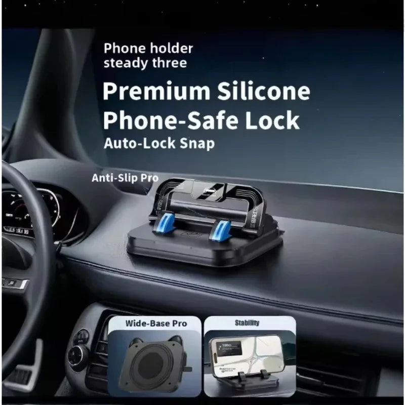 360° Rotatable Universal Car Phone Holder with Number Plate Dashboard Mount Easy Install Vehicle Mobile Phone Holder Practical