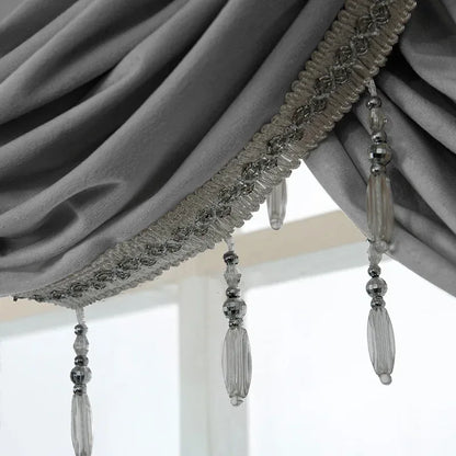 Velvet Valance Small Curtain for LivingRoom Bedroom Kitchen  Hotel Hall Luxury Home Decoration High Quality Fabric Partition