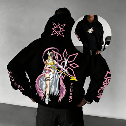 New Oversized Hoodie Men Women Digimon Anime Streetwear Casual Pullover Sweatshirt Hooded Jacket Autumn Winter Y2k Clothes Tops
