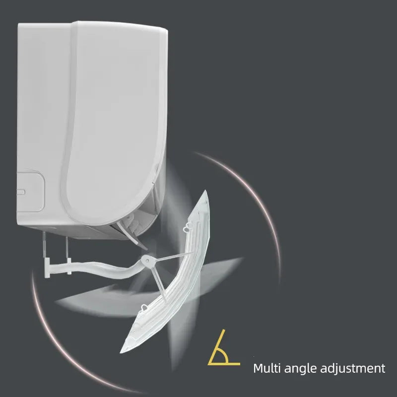 Air Conditioning Wind Deflector Adjustable Windshield Cover Wall Mounted Air Conditioner Air Baffle Shield Home Office White
