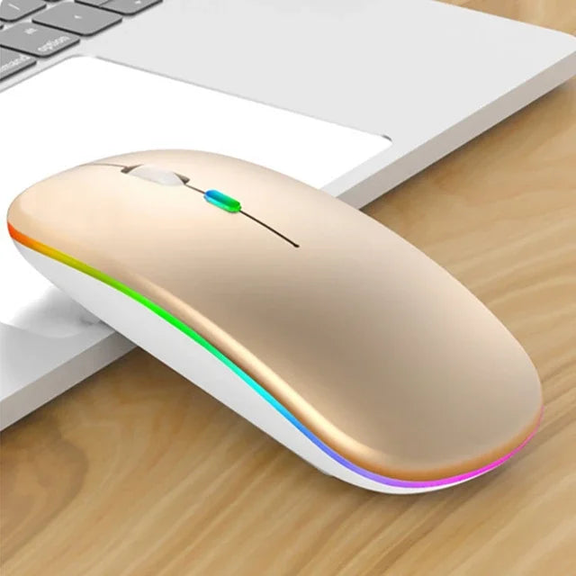 Tablet Phone Computer Bluetooth Wireless Mouse Charging Luminous 2.4G USB Wireless Mouse Portable Mouse