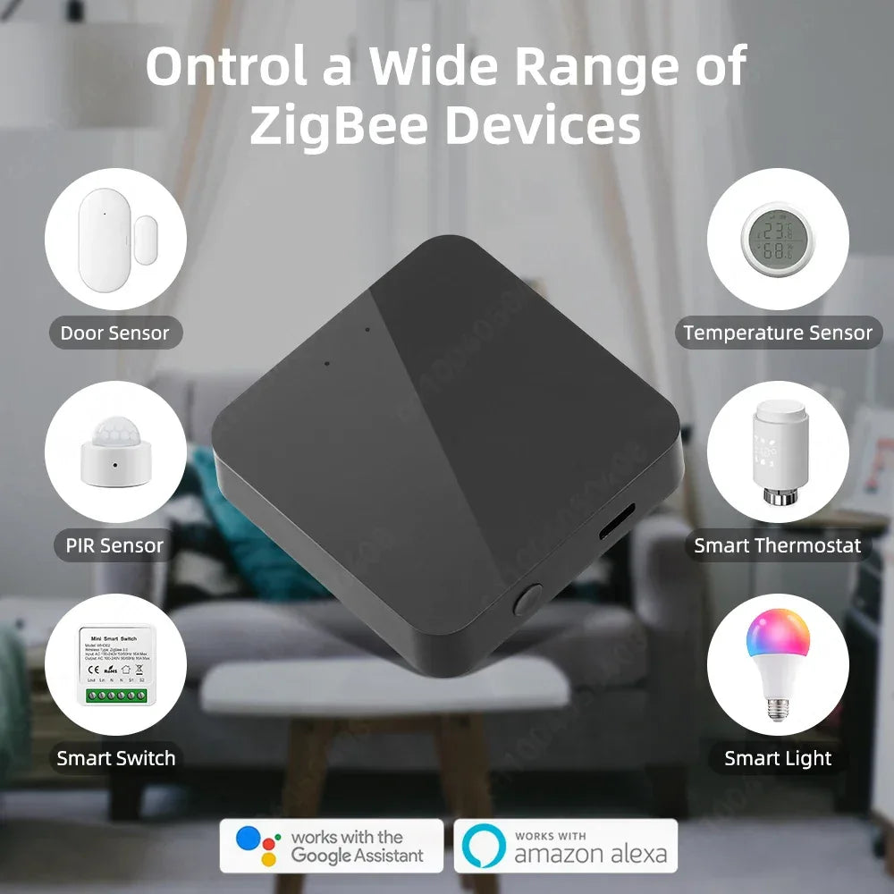 Tuya Multi-mode Gateway Hub Bluetooth Mesh Smart Home Automation ZigBee WiFi Wireless Bridge Works with Alexa Google Smart Life