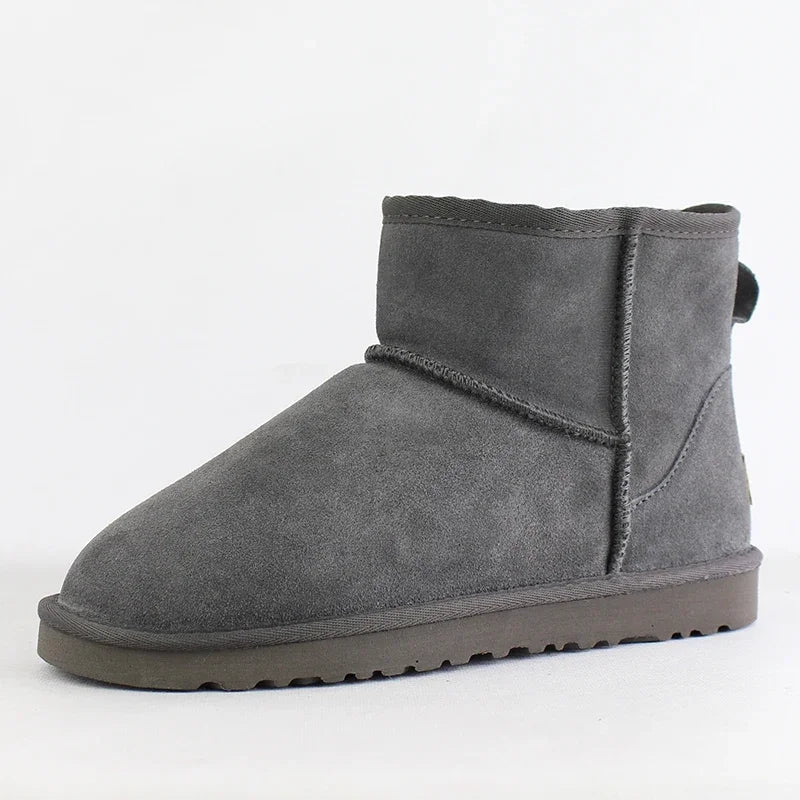 UVWP New Fashion Australia Classic Men Snow Boots Top Quality Genuine Leather Ankle Boots Warm Winter Boots Mens Shoes