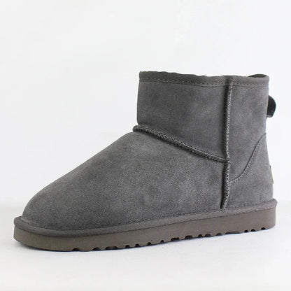 UVWP New Fashion Australia Classic Men Snow Boots Top Quality Genuine Leather Ankle Boots Warm Winter Boots Mens Shoes