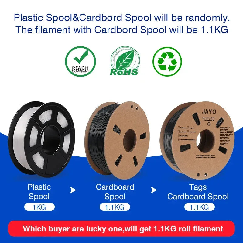 JAYO PLA/PLA META/PETG/SILK/PLA+/Wood/ ABS/Marble 3D Printer Filament 1.75mm 5KG 3D Printing Materials for 3D Printer&3D Pen