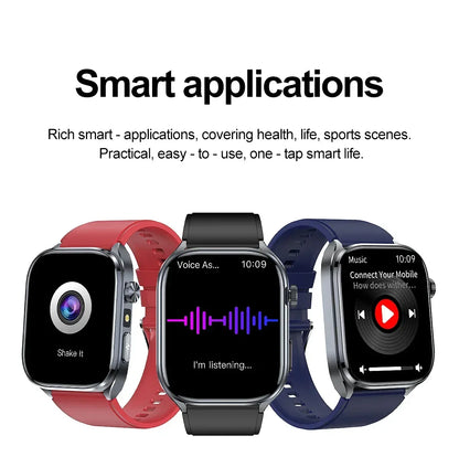 New Uric Acid Blood Lipids AI-GPT ECG Smartwatch Micro Physical Examination Body Analysis Men BT Call LED Flashlight Smartwatch