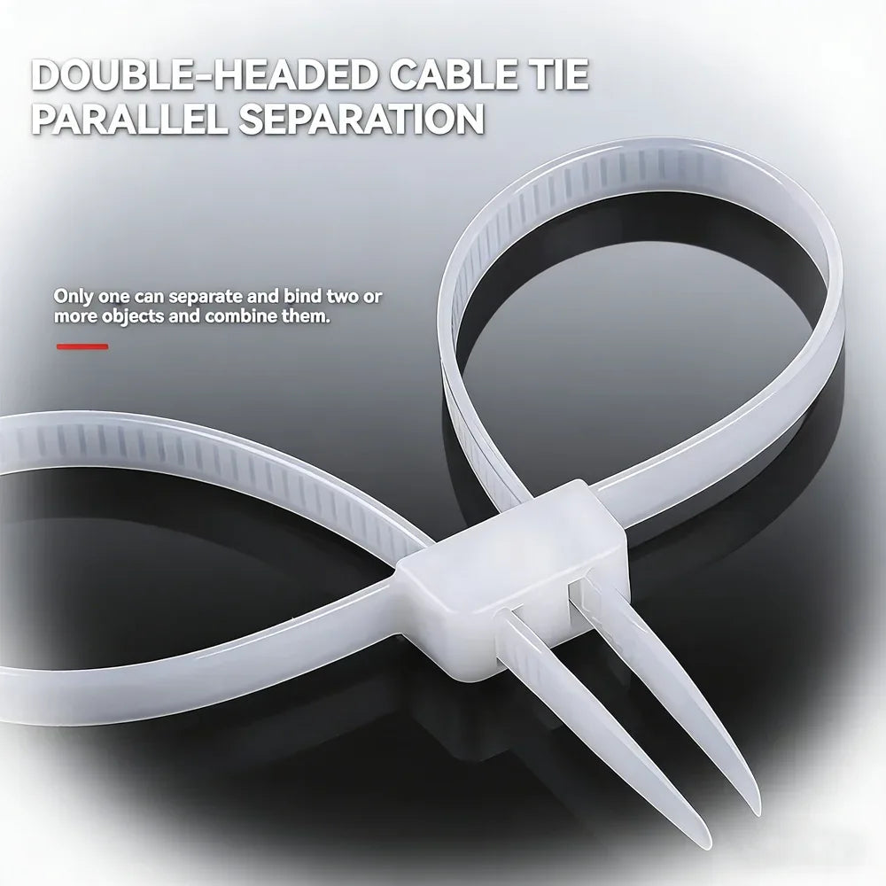 2/20pcs Heavy Duty Police Handcuffs (27.5") | Flexible Self-Locking Double Head Nylon Cable Zip Ties