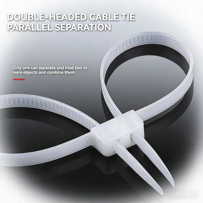 2/20pcs Heavy Duty Police Handcuffs (27.5") | Flexible Self-Locking Double Head Nylon Cable Zip Ties