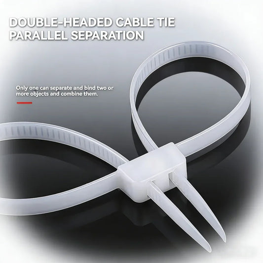 2/20pcs Heavy Duty Police Handcuffs (27.5") | Flexible Self-Locking Double Head Nylon Cable Zip Ties