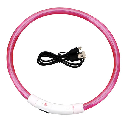 Led Usb Dog Collar Pet Dog Night Luminous Charge Collar Led Night Safety Flashing Glow Dog Loss Prevention Collar Pet Accessorie