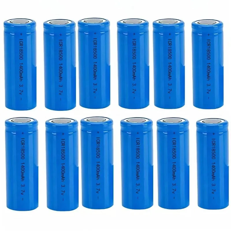 3.7V 18500 rechargeable lithium battery 1400mAh rechargeable battery flashlight strong lighting power tool battery