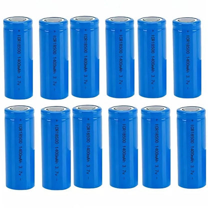 3.7V 18500 rechargeable lithium battery 1400mAh rechargeable battery flashlight strong lighting power tool battery