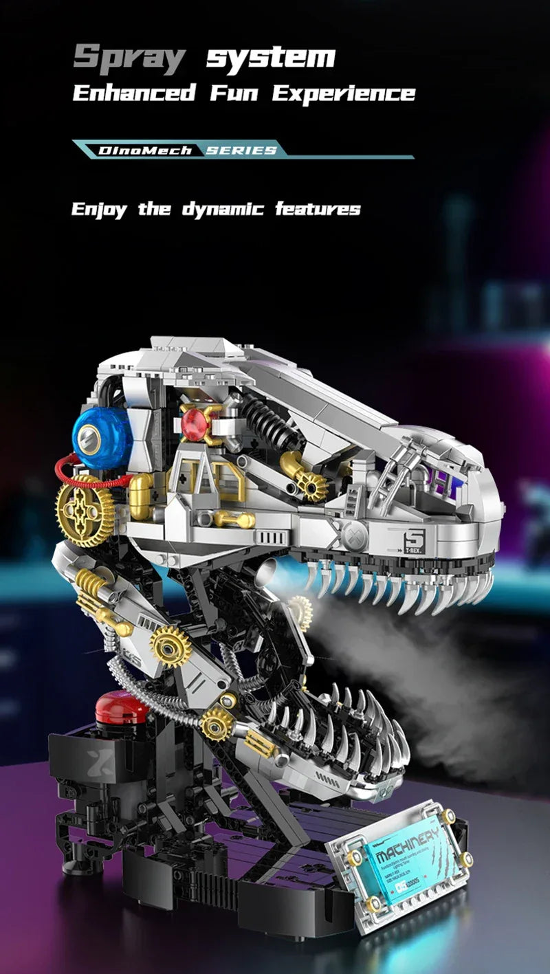 Mechanical Dinosaurs Building Blocks Model Simulated Electric Toys Christmas Gifts for Boys Kids Children Technical Toy Ornament