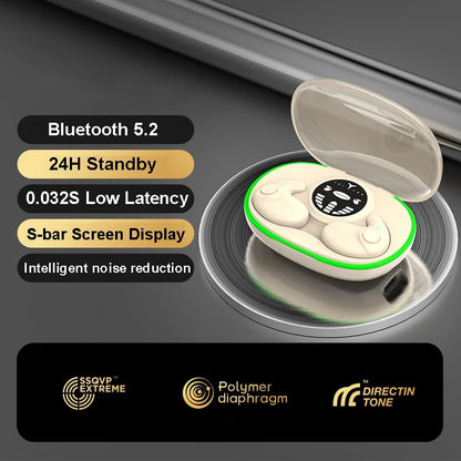 Invisible Sleep Earphones Bluetooth 5.3 Headphones IPX5 Waterproof Noise Reduction Earbuds Touch Control Wireless Headsets