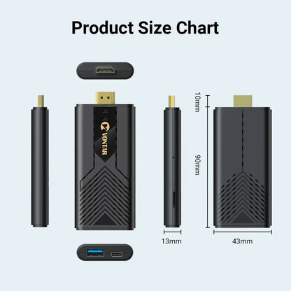 VONTAR DQ05 4G 32G TV Stick Android13 ATV UI Rockchip RK3528 Quad Core 64bit Cortex A53 Support 8K Video 4K 60fps Wifi6 BT5.0