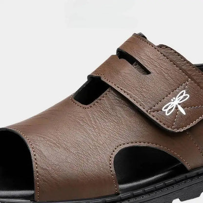 2025 New Fashion Brand Roman Sandals For Men Soft Sole Comfortable High-Quality Leather Beach Men's Casual Shoes