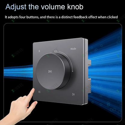 Mini Wall Amplifier Panel Bluetooth-compatible HiFi Home Theater Stereo Sound Audio TF USB Music control system ceiling speakers