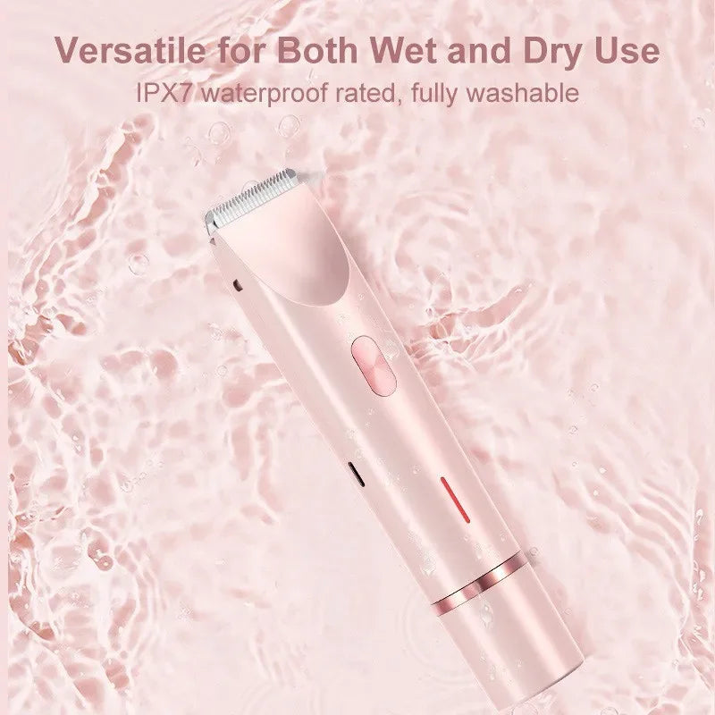 Electric Razors for Women 2in1 Bikini Trimmer Facial Mustache Shavers for Ladies Body Underarms Legs Portable Painless Epilator