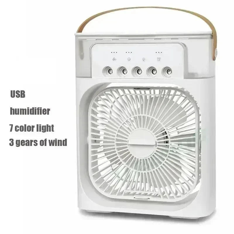 2026 Portable 3 in 1 Fan AIr Conditioner Household Small Air Cooler LED Night Lights Humidifier Air Adjustment Home Fans