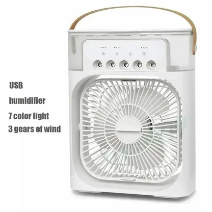 2026 Portable 3 in 1 Fan AIr Conditioner Household Small Air Cooler LED Night Lights Humidifier Air Adjustment Home Fans