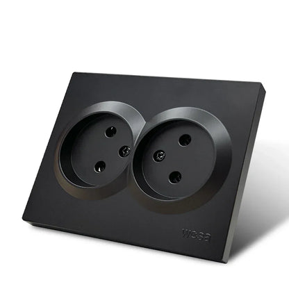 Black 250V With Ground Paint Plastic Plugs Socket AC EU Standard Flame Retardant Electrical Outlets Classic Wall Embedded Socket