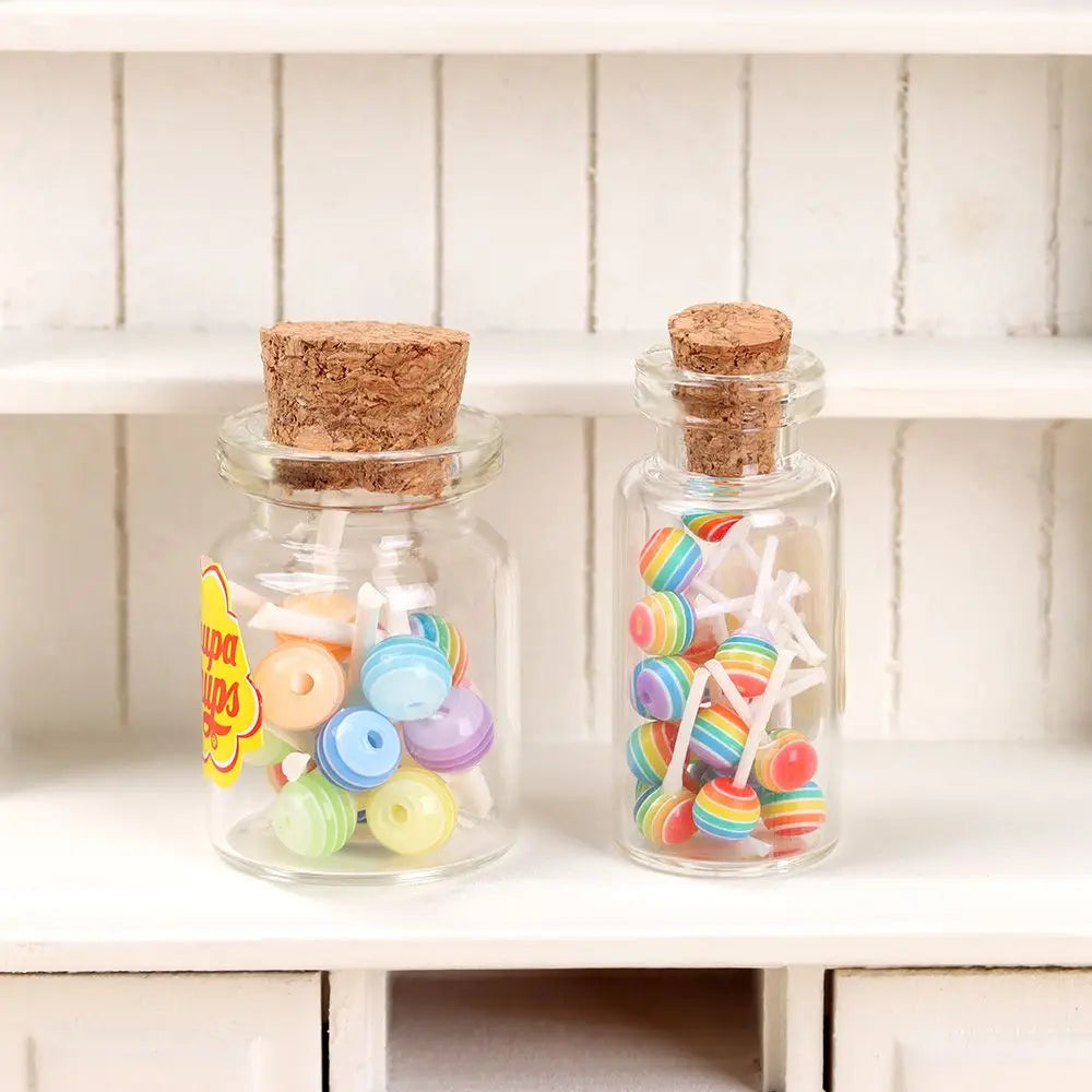 1/12 Scale Doll House DIY Accessories Kitchen Toys Candy Box Lollipops With Jar Dollhouse Miniature Food Simulation Sugar
